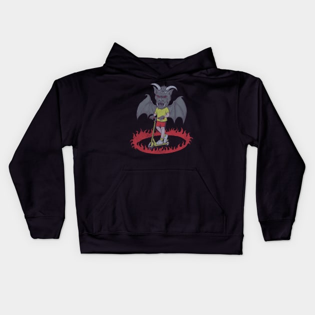 Demon Kid Ring Of Fire Kids Hoodie by RGB Ginger